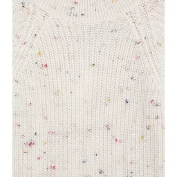 Duke Kids Off White Self Design Full Sleeves Sweater image 3