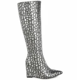 London Rag Women's Black Wedge Booties image 1