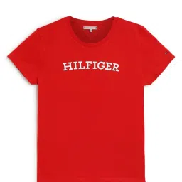 Tommy Hilfiger Kids Red Logo Print T-Shirt image 1