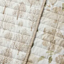 Westside Home Brown Botanical Reversible Quilted Queen Bed Comforter image 3