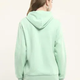 Monte Carlo Green Printed Regular Fit Hoodie image 4