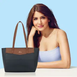 Lavie Tula Navy Synthetic Solid Tote Handbag image 1