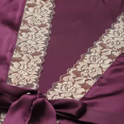Ms.Lingies Purple Lace Work Robe image 5
