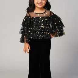 Lil Drama Kids Black Printed Top image 1