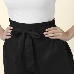 People by Pantaloons Black Cotton Shorts image 5