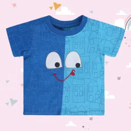 MINIKLUB Kids Blue Color Block T-Shirt image 1