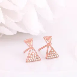 GIVA 92.5 Sterling Silver Triangular Elegance Stud Earrings for Women-picture-31