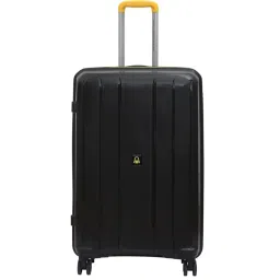 United Colors Of Benetton Wayfarer Black Textured Hard Cabin Trolley Bag - 56 Cms image 1