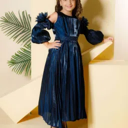 Peppermint Kids Teal Blue Polyester Flared Fit 1 Gown image 1