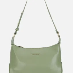 Van Heusen Green Solid Free Size Sling Handbag image 1