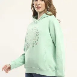 Monte Carlo Green Printed Regular Fit Hoodie image 2