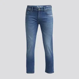 Pepe Jeans Mid Blue Cotton Slim Fit Jeans image 5