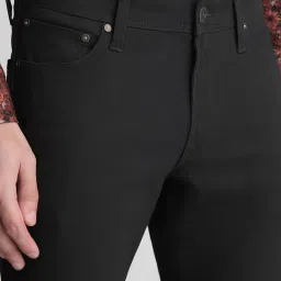 Jack & Jones Black Slim Fit Lightly Washed Jeans image 5