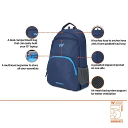 Wildcraft Hopper 1.0 24 Ltrs Blue Medium Laptop Backpack image 5