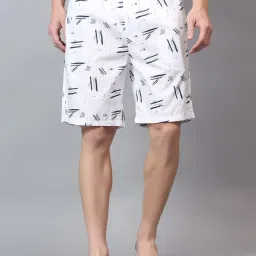 Cantabil White Cotton Regular Fit Printed Boxers image 1