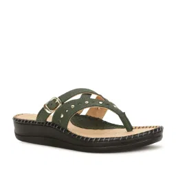 Scholl by Bata Women's Olive Thong Sandals image 1