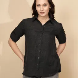 Global Republic Black Checks Shirt image 1