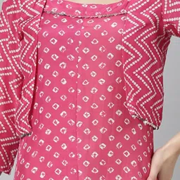 showoffff SHOWOFF Pink Cotton Printed Jumpsuit image 5