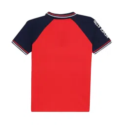 Blue Giraffe Kids Multicolor Striped Polo T-Shirt image 2