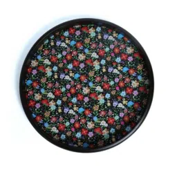 Crayton Floral Round MDF Serving Tray - Set of 1 image 2