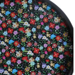 Crayton Floral Round MDF Serving Tray - Set of 1 image 4