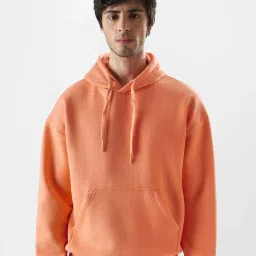 The Souled Store Peach Loose Fit Oversized Hooded Sweatshirt image 1