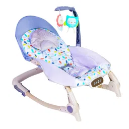 Baby Moo Automatic 3 Position Seat Recliner Bouncer Floral Grey image 2