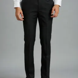 Reid & Taylor Black Regular fit Solid Trousers-picture-17