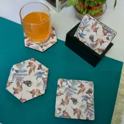 Crayton Mixed Printed MDF Coaster - Set of 4 image 1