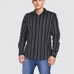 Lee Black Cotton Striped Shirt-picture-43