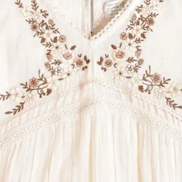 Cherry Crumble by Nitt Hyman Kids White Embroidered Top image 3