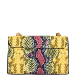 Lino Perros Yellow Textured Medium Sling Handbag image 3