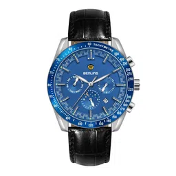 BENLING Men Dial & Leather Straps Analogue Automatic Watch BENL-0003-SLVR-BLU STR-picture-19