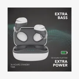 Boult audio AirBass Zigbuds True Wireless Earbuds with Touch Controls & IPX5 Water Resistant (White) image 4