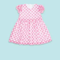 Pantaloons Junior Pink & White Chequered Dress-picture-30