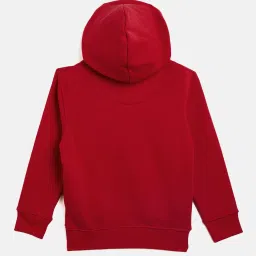 Duke Kids Red Printed Full Sleeves Sweatshirt image 2