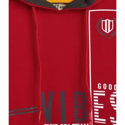 Duke Kids Red Printed Full Sleeves Sweatshirt image 3