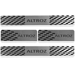AllExtreme Car Door Foot Step Sill Plate Mirror Finish Silver Stainless Stee Compatible For Altroz (Set of 4)-picture-33