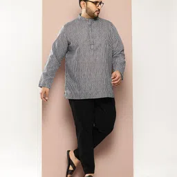 Sztori Plus Size Striped Kurta image 2