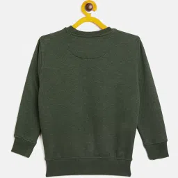 Duke Kids Olive Graphic Print Full Sleeves Sweatshirt image 2