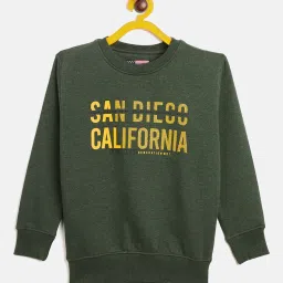 Duke Kids Olive Graphic Print Full Sleeves Sweatshirt image 1