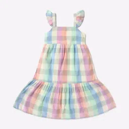 GAP Kids Multi Regular Cotton Checked Dress-picture-17