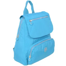 Bahama Crinkle Blue Nylon Medium Backpack image 5