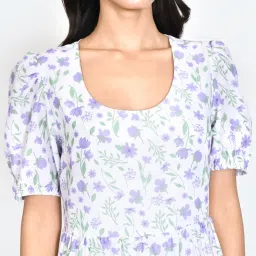 Zink London White Floral Print Maxi Dress image 5