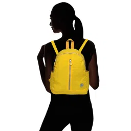 Bahama Crinkle Yellow Nylon Medium Backpack image 2