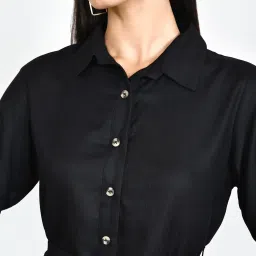 Zink London Black Shirt Dress image 5
