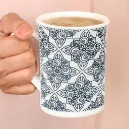 Borosil Kuba White Glass Mug 350ml - Set of 2 image 3