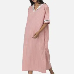 The Calm Collective Salmon Pink Boheme Kaftan image 1