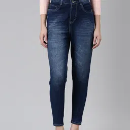 ZHEIA Blue Cotton Skinny Fit Jeans-picture-16