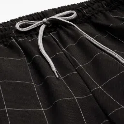 Kryptic Black & White Cotton Relaxed Fit Printed Lounge Pants - Pack of 2 image 3